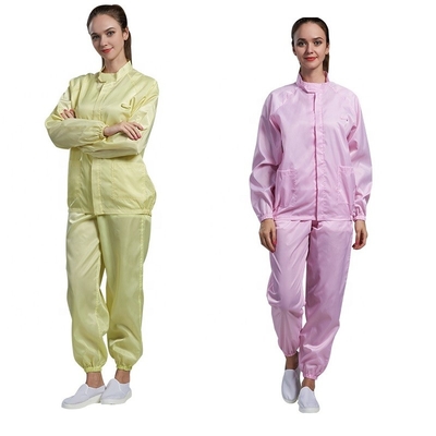 Cleanroom ESD Pakaian Anti Statis 52*34*54cm Smock Cotton Lab Coat