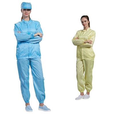 Cleanroom ESD Pakaian Anti Statis 52*34*54cm Smock Cotton Lab Coat