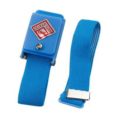Electronic Grounding ESD Wired Antistatic Wrist Strap Kain Kabel Merah Polyester