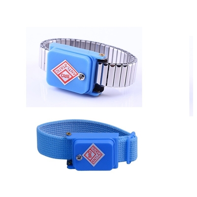 Electronic Grounding ESD Wired Antistatic Wrist Strap Kain Kabel Merah Polyester