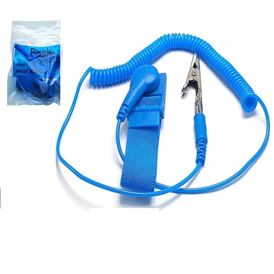 Konduktif Nylon ESD ESD Wrist Band Anti Static Bracelet Grounding Cord
