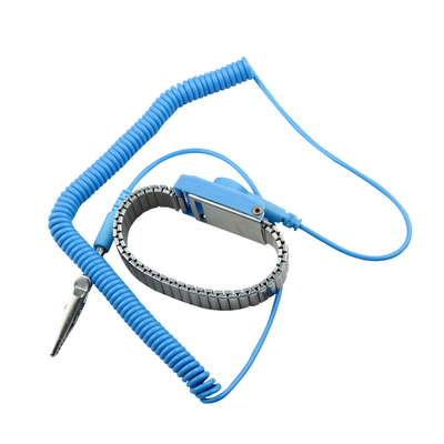 Cleanroom Konduktif Anti Statis ESD Wrist Strap PU Line Snap 10mm