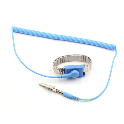 Cleanroom Konduktif Anti Statis ESD Wrist Strap PU Line Snap 10mm