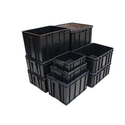 Kemasan Dapat Digunakan Kembali ESD Safe Plastic Boxes Corrugated Bin Antistatic