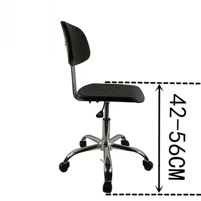 Kursi Lab Anti Statis 330mm Kursi Busa PU Konduktif Dengan Sandaran