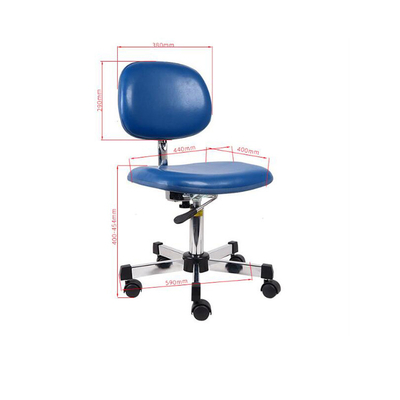 Adjustable Saddle Polyurethane Foam Lab ESD Kursi Kerja Sandaran Putar