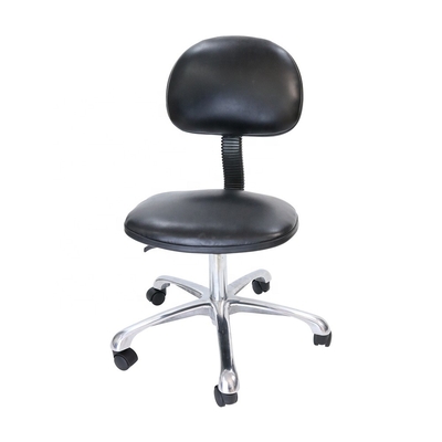 Adjustable Saddle Polyurethane Foam Lab ESD Kursi Kerja Sandaran Putar