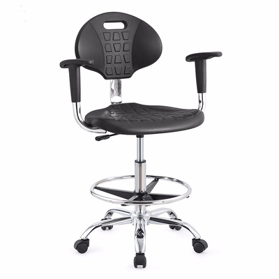 Soft OEM ESD Office Chair Lab Kerja Industri Busa PU Antistatik