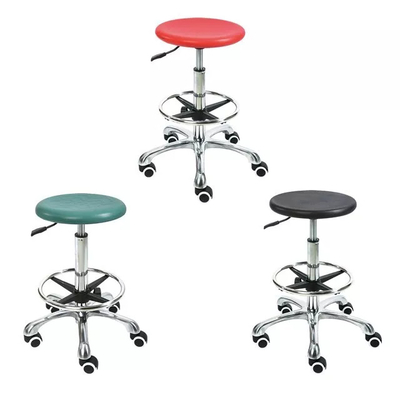 Kursi Lab Anti Statis Kulit PU Industri Kursi Tugas ESD Stainless Steel