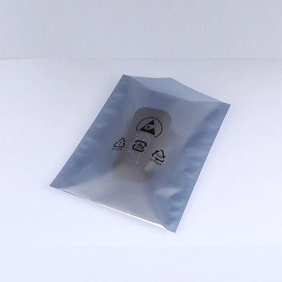 0,075mm ESD paket anti statis Zipper Open Top Aluminium Back Seal