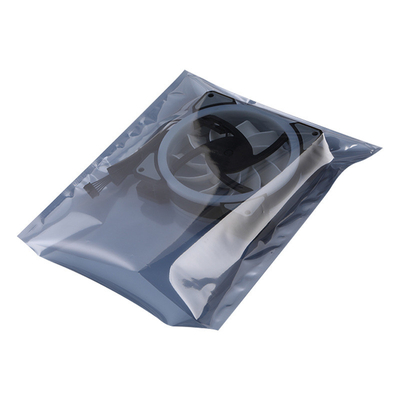 0,075mm ESD paket anti statis Zipper Open Top Aluminium Back Seal