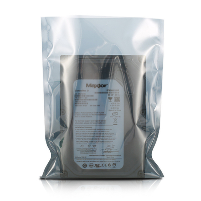 Tas Perisai Statis Cetak Kustom Plastik Datar Terbuka Zip Lock LDPE