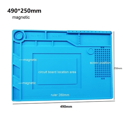 Silicone Anti Static Repair Mat Soldering Isolasi Work Station Kit