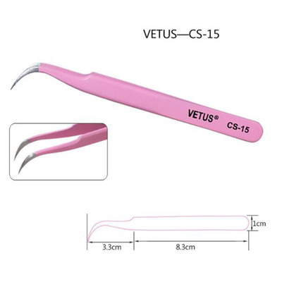 Vetus ESD 15 Pinset Pinset Antistatik Presisi Eyebow Stainless Steel