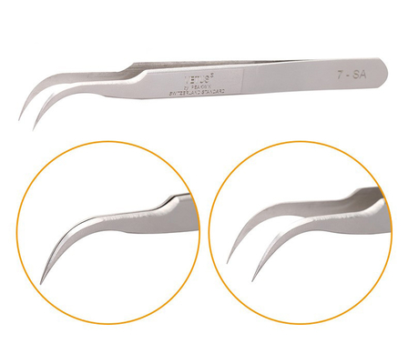 LashArt Lurus Vetus Lash Pinset Curved Fine Point Pair Eyelash Extension