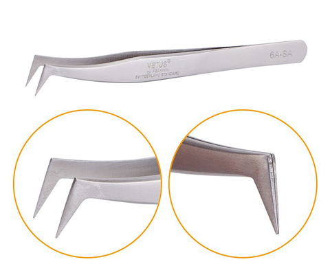 LashArt Lurus Vetus Lash Pinset Curved Fine Point Pair Eyelash Extension