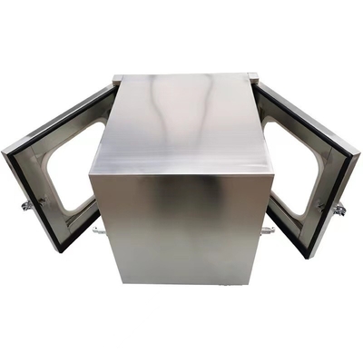 220V 50HZ Cold Rolled Cleanroom Pass Box Stainless Steel Static Pass Box