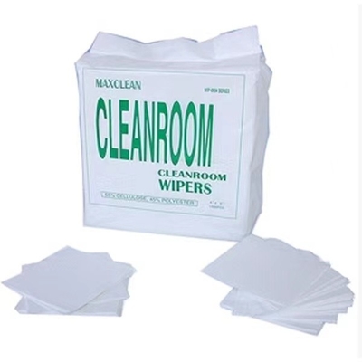 Bebas Serat 35GSM Cleanroom Polyester Wiper 50% Viscose Bemcot M-3