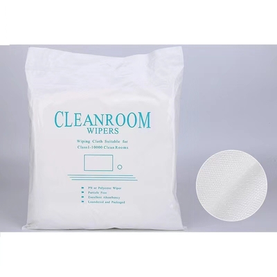 Bebas Serat 35GSM Cleanroom Polyester Wiper 50% Viscose Bemcot M-3
