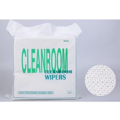 Bebas Serat 35GSM Cleanroom Polyester Wiper 50% Viscose Bemcot M-3