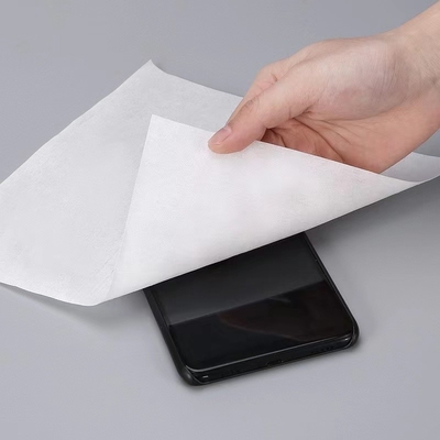 White Laser Cleanroom Polyester Wiper Untuk Layar Maxclean Microfiber