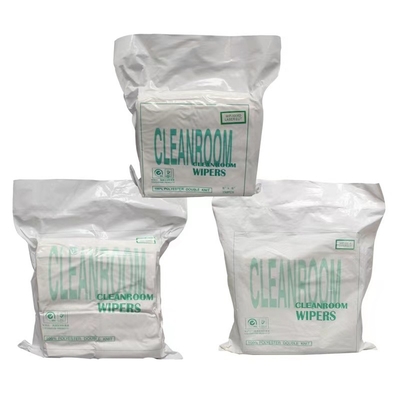 Pembersih Poliester Cleanroom Sekali Pakai 45% Poliester 55% Pulp Kayu