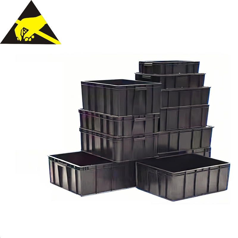 Kotak Karton Sirkulasi Kotak Kompartemen Esd Untuk PCB Hitam Elektronik ESD Plastik Anti Statis Paket Dan Penyimpanan Diterima