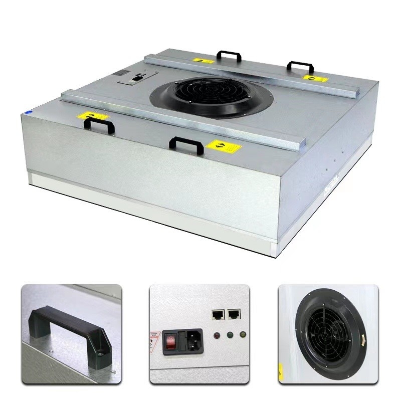 220 240V 50 60Hz FFU Fan Filter Laminar Flow Hood Untuk Membersihkan Kamar