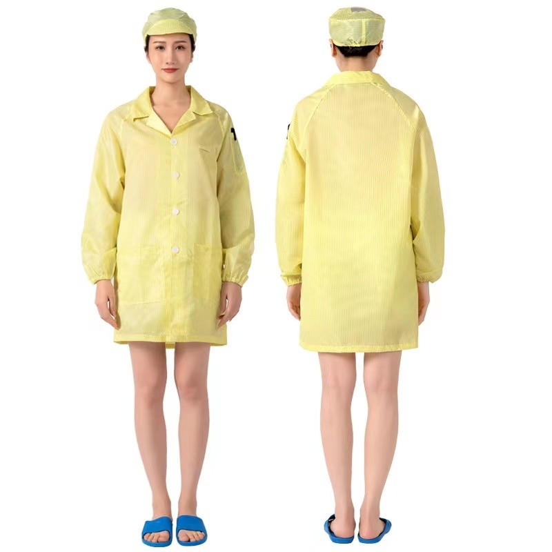 Semua Ukuran Pakaian Anti Statis Kustom Lint Free Cloth Cleanroom Labor Suit