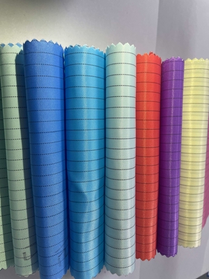 Antistatis ESD 5mm/4mm Grid Strip Kain Poliester 98% Poliester + 2% Filamen Konduktif