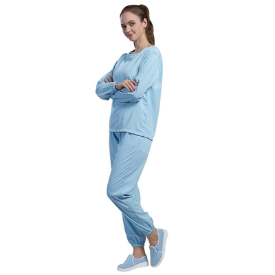 Laboratorium Medis ESD Anti Static Garments Turndown Collar Coat